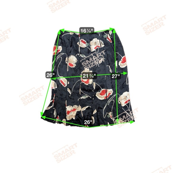 Jones New York silk Floral Black  Skirt - Picture 2 of 6